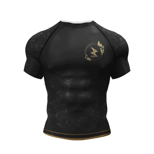 MMA Jiu Jitsu T-Shirt +Pants Set Bjj Rashguard Men Brazilian Grappling Muay Thai Shorts Clothing Gi Kickoxing Muay Thai Jerseys