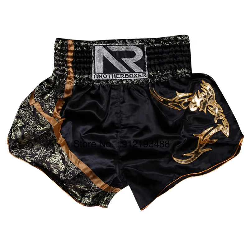 Muay Thai Shorts 2024 New Boxing Shorts Women Men Child Embroidery Kickboxing Training Pants Sanda Martial Arts Fight Equipment