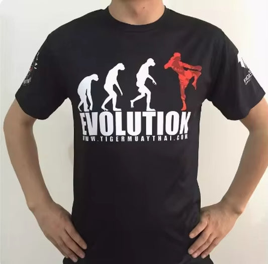 Body-Building Clothes Tiger Muay Thai MMA Muay Thai Boxing Shirt Long Sleeve "Signature" Series