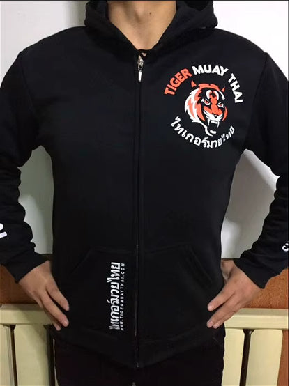 Body-Building Clothes Tiger Muay Thai MMA Muay Thai Boxing Shirt Long Sleeve "Signature" Series
