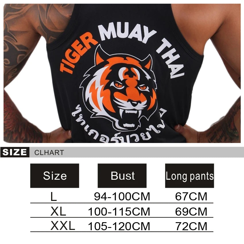 Black Tiger Muay Thai MMA Training Vest Breathable Absorbent Mma Muay Thai Clothingshort Mma Mma Man Boxing Shorts Jaco Short