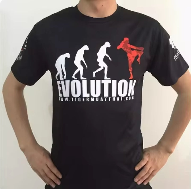 Body-Building Clothes Tiger Muay Thai MMA Muay Thai Boxing Shirt Long Sleeve "Signature" Series